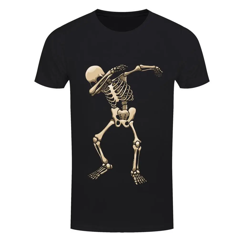 Halloween Skeleton Men's T Shirts Hip Hop Cotton T-shirt Skulls Print Tops Hallowmas Fashion Vintage Street Casual Men Clothing