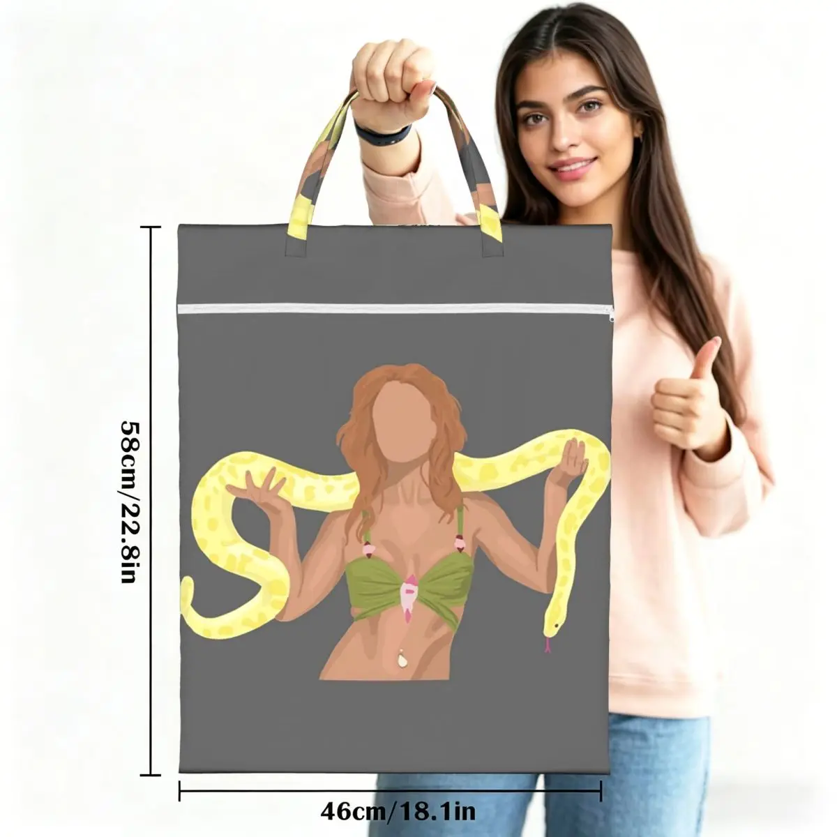 Britney Spears Travel Laundry Bag Waterproof Reusable Dirty Clothes Pouch Gym Yoga Vacation Washing Basket