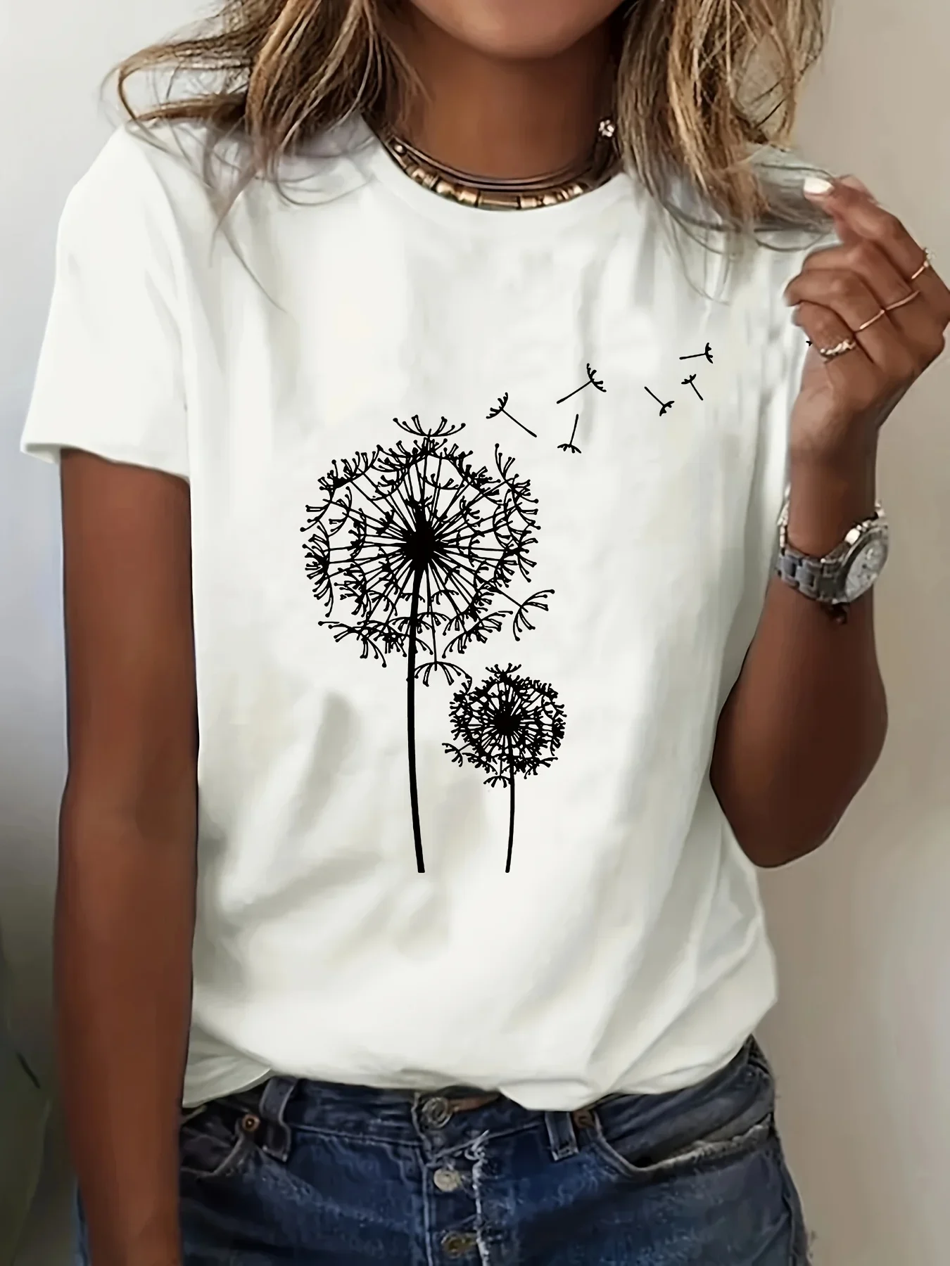 

Женская белая футболка с рисунком, дышащая повседневная повседневная футболка для женщин, повседневный незаменимый топ, женский повседневный топ с рукавами в стиле Харадзюку