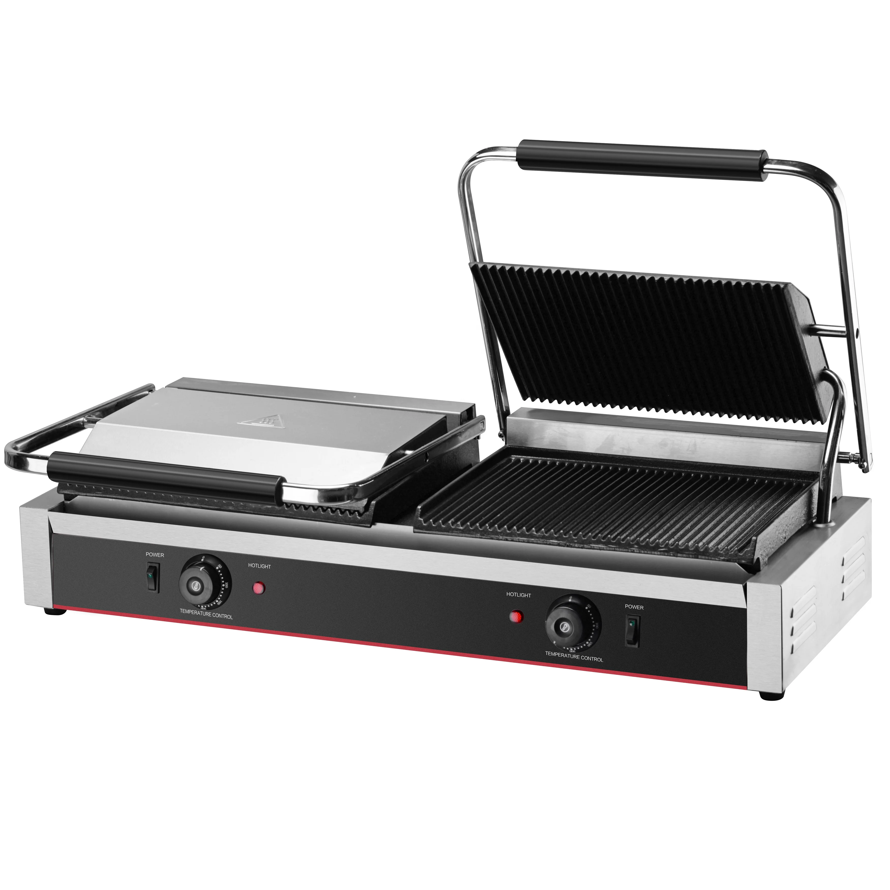 

Multi-function Double Hot Plate Stainless Steel Commercial Grill Sandwich Maker For Hot Sale
