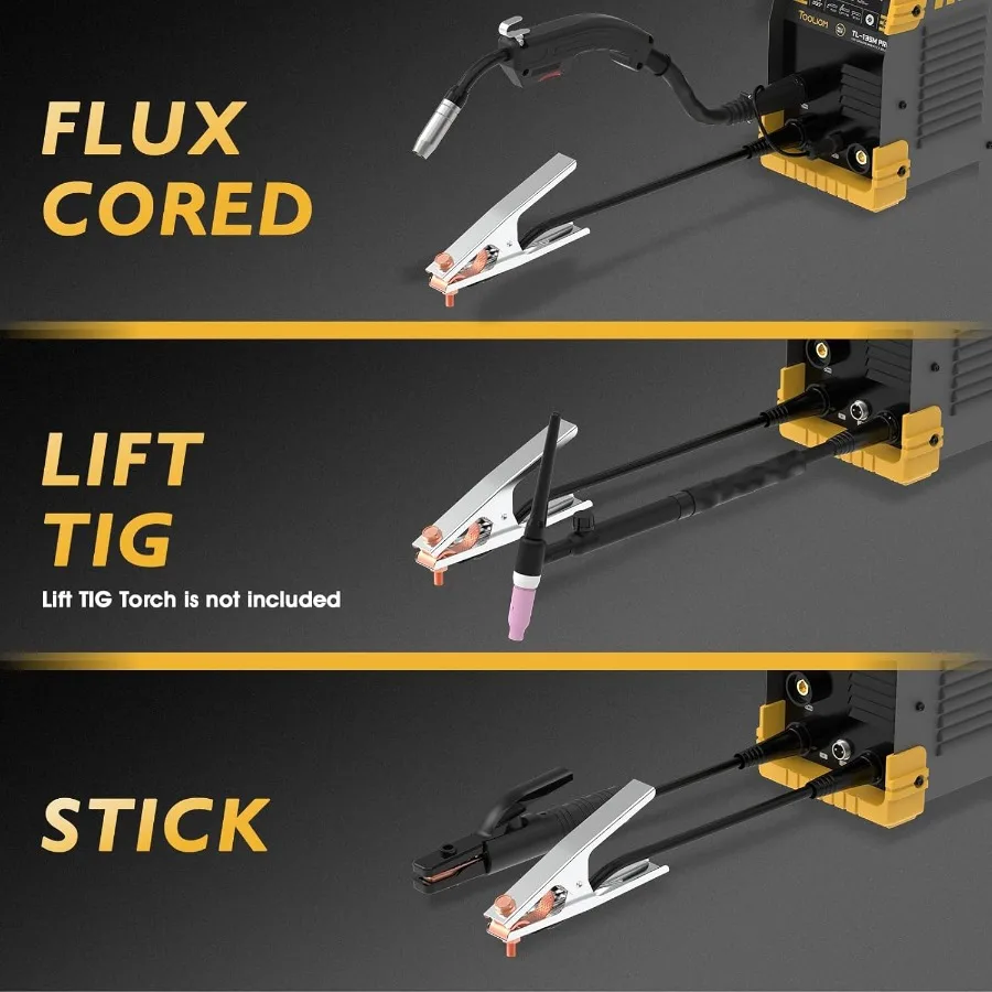 135A Gasless Flux Core MIG Welder 110V 3in1 Welding Machine with IGBT DC Inverter and LCD Display for Efficient and Versatile W