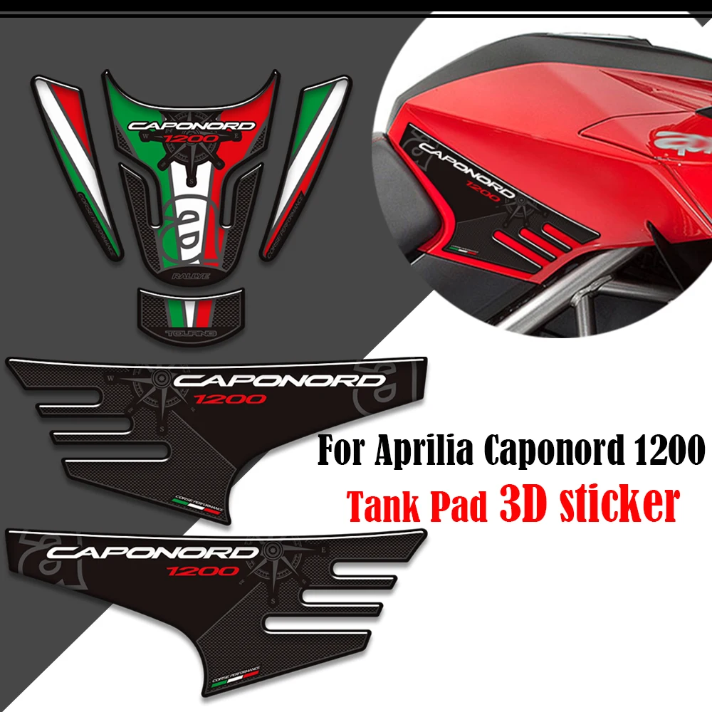 NEW Motorcycle 3D Stickers Tank Pad Kit Decals Protector Protection For Aprilia Caponord 1200 Rally 2013 - 2019 2020 2021 2022