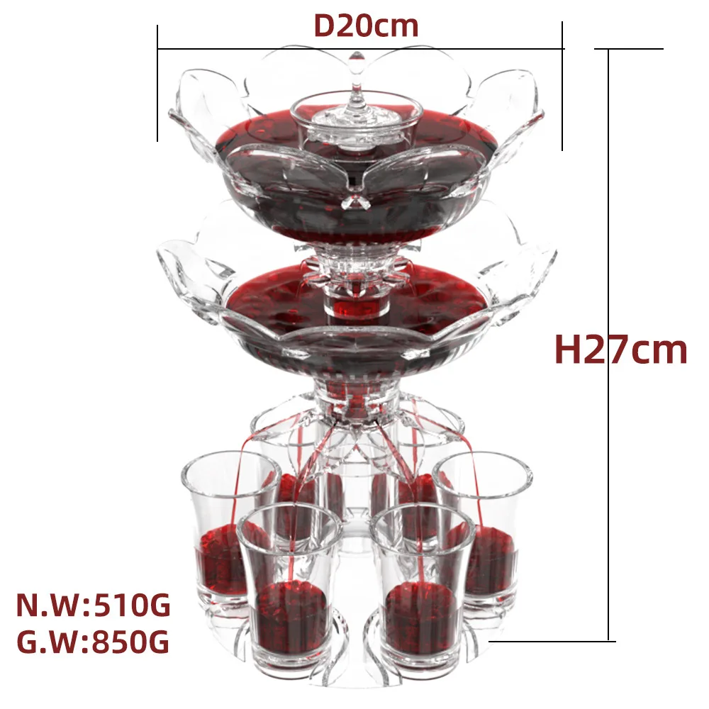 Lotus Multi-person Wine Divider Whiskey Bar Mixer Liquor Wine Decanter