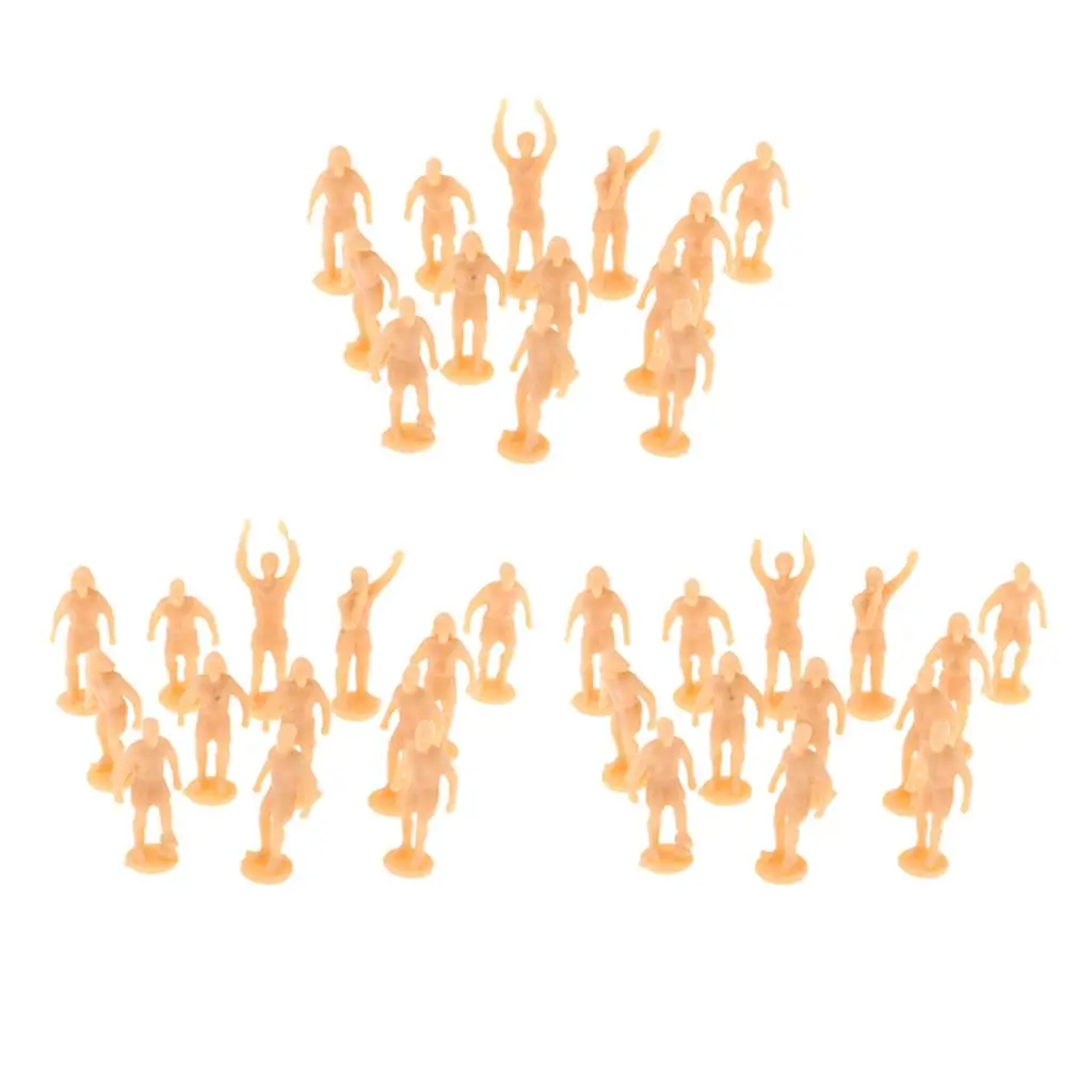 36x 1/8 voetbal voetballer figuur mensen beeldje HO OO