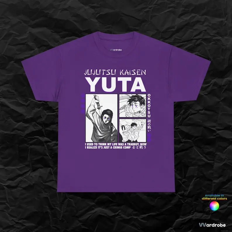 Yuta Okkotsu t-shirt - JJK inspired Sorcerer Manga Panel artwork - ''I used to think...'' heavy cotton anime t-shirt