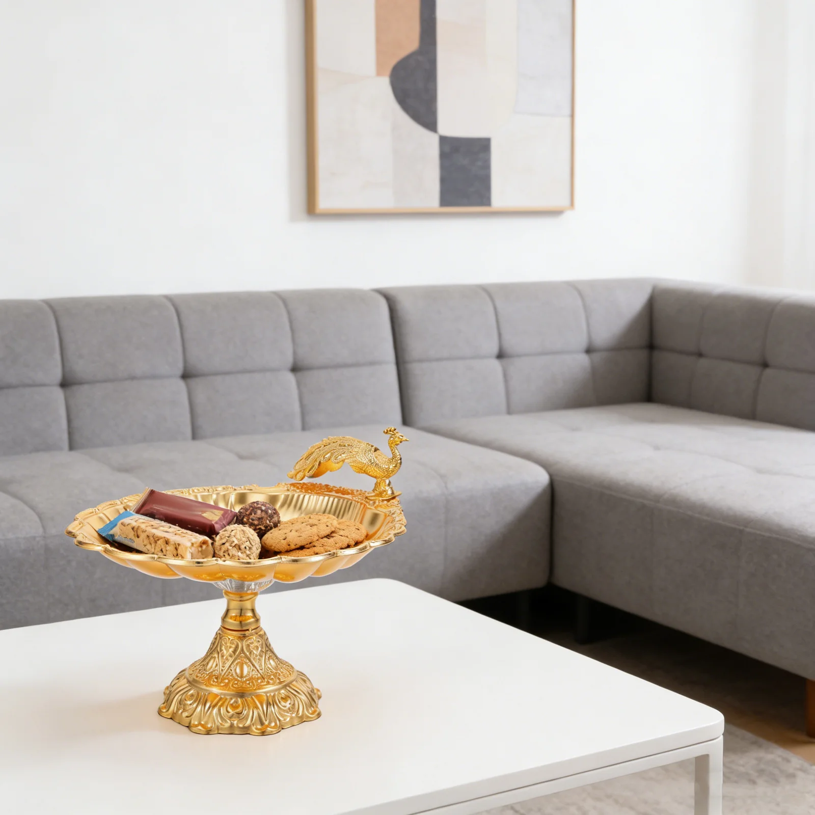 

Металлическая подставка для фруктов в форме павлина, винтажный европейский стиль, декоративная тарелка для закусок, десертов и конфет для вечеринок