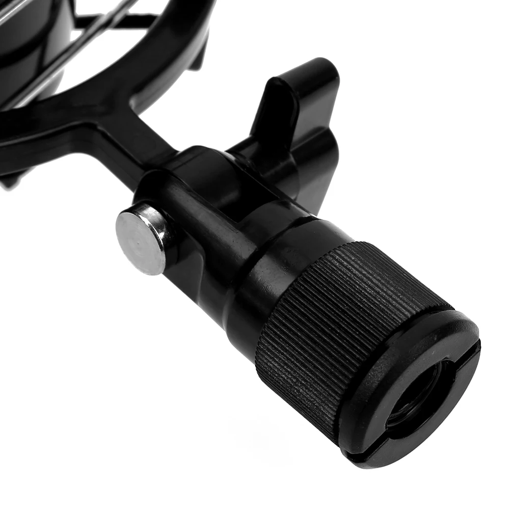 Microphone Shock Mount Improve Recording Quality Anti-Vibration Mic Holder for Large Diameter 43-55mm Condenser Microphone
