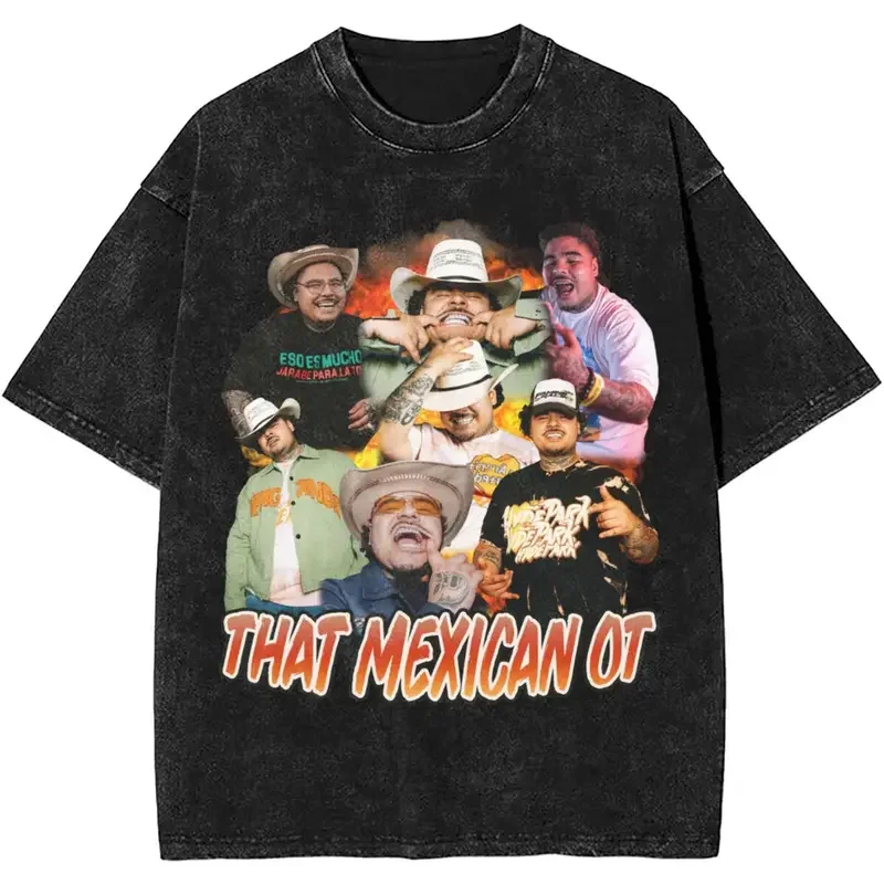 

That Mexican Ot T Shirts Hip Hop Washed 100% Cotton Oversize T-Shirt Novelty Men Women Tops Streetwear Summer Tees