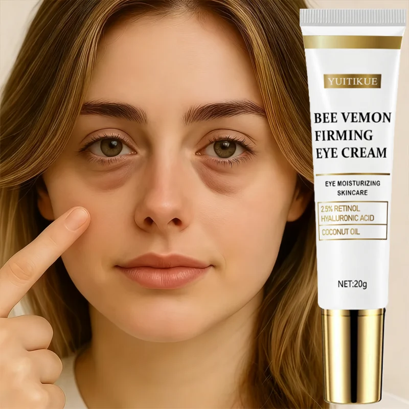 كريم عين لشد سم النحل، ورفع شد العين وترطيب العناية بالبشرة يحتوي على 2.5% ريتينول وحمض الهيالورونيك وزيت جوز الهند