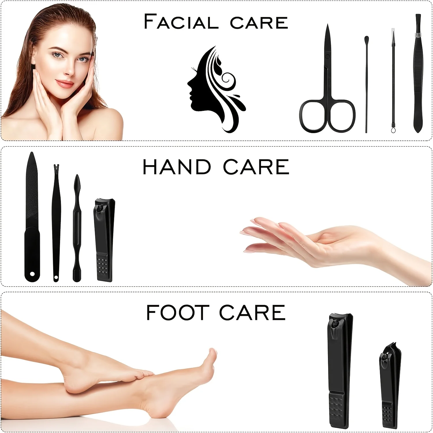 مجموعة واحدة من مجموعة العناية بالأظافر، اختيار الأذن، مقص أظافر بزاوية، مقص شعر الأنف، ملاقط، مجموعة مانيكير، هدية للجنسين، ضرورية للمنزل، هدية العيد
