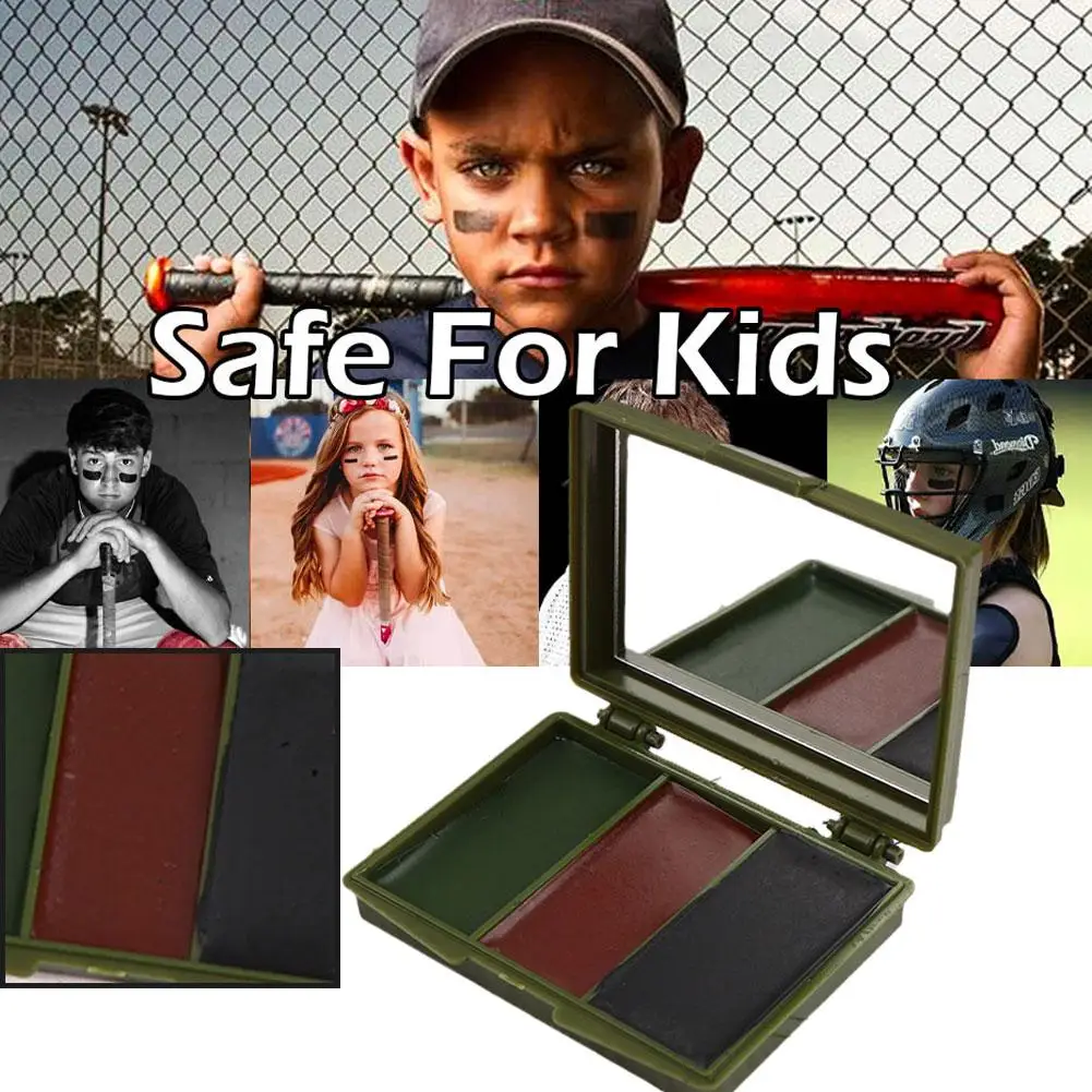 3 ألوان مشجعي الجيش CS اطلاق النار طلاء الوجه زيت التمويه الرجال النساء في الهواء الطلق التدريب العسكري الصيد معدات كرة القدم التكتيكية