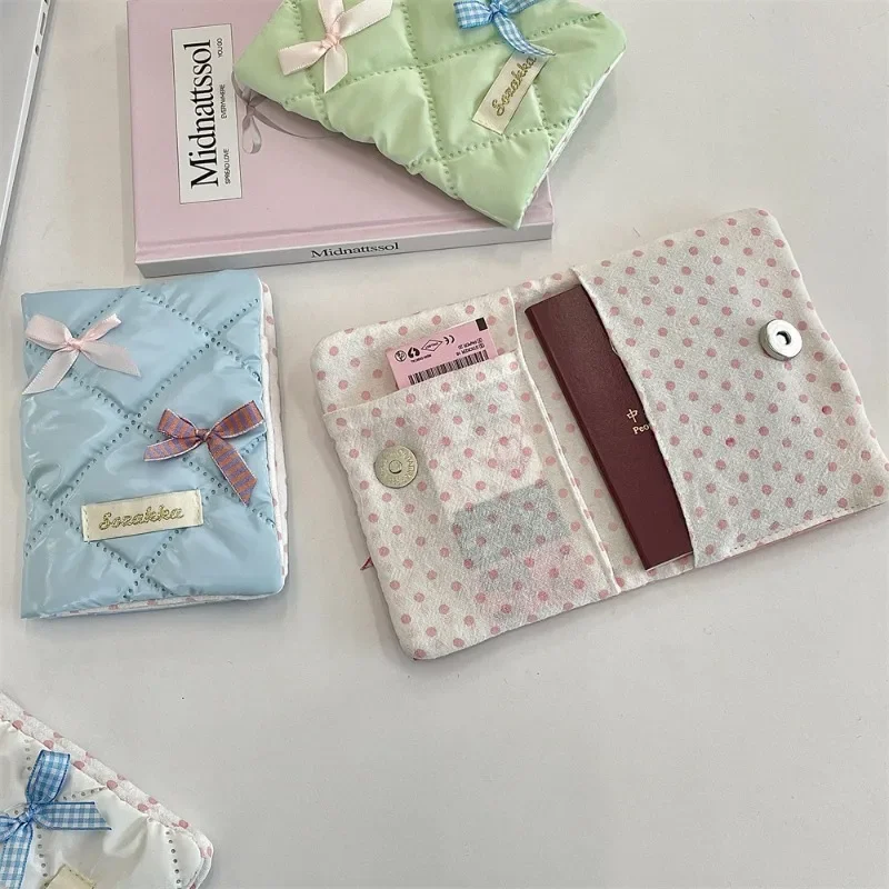 

Ins Korean Bow Passport Holder Women Cute Travel Ticket Document Id Card Holder Passport Cover Case Travel Accessories Airplane