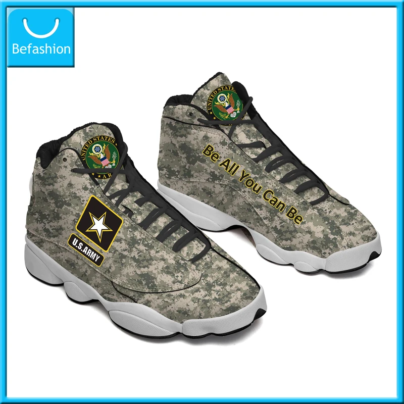 

Dropshipping Print On Demand Custom Basketball Sneaker USA United States Military US Army Custom Print POD Shoes Free Shipping