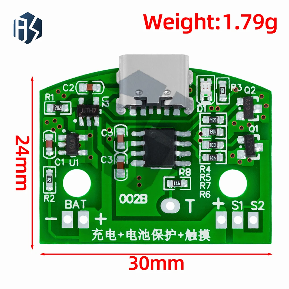 Circuit imprimé de lampe de Table 8w type-c, chargement USB, trois vitesses, gradation continue, Led tactile, petite lampe de nuit, Module de commande vert