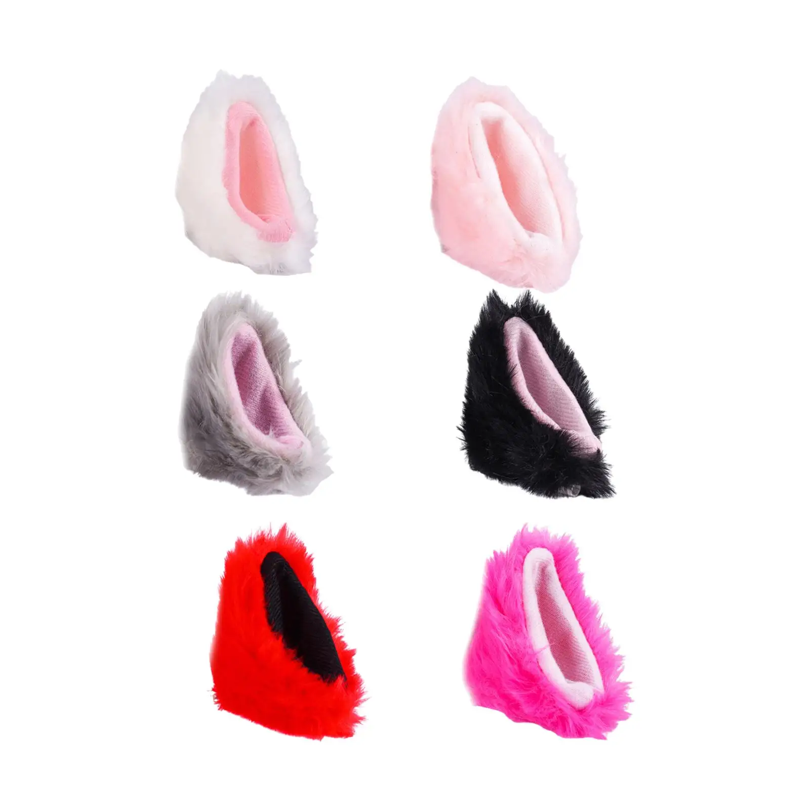 Plush Ear Decor Motorcycling Helmet Accessories Easily Attach and Remove