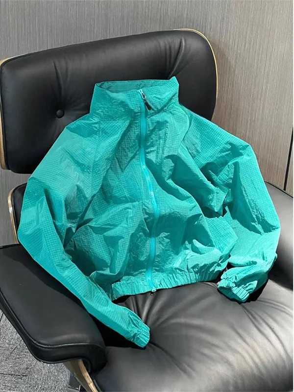 

Lightweight Summer Outdoor Men's Ice Silk Sun Protection Clothing Qui Dry Sports Jaet Thin Tee Anti-UV Loose Fit Faio...