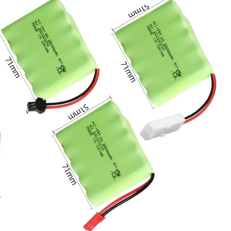 6V 2800Mah Nimh Aa Batterij Sm/Jst/Tamiya/6V Usb Voor R/C Speelgoed Stunt Cars R/C Vrachtwagen R/C Boot R/C Tank Op Afstand Bestuurbaar Voertuig