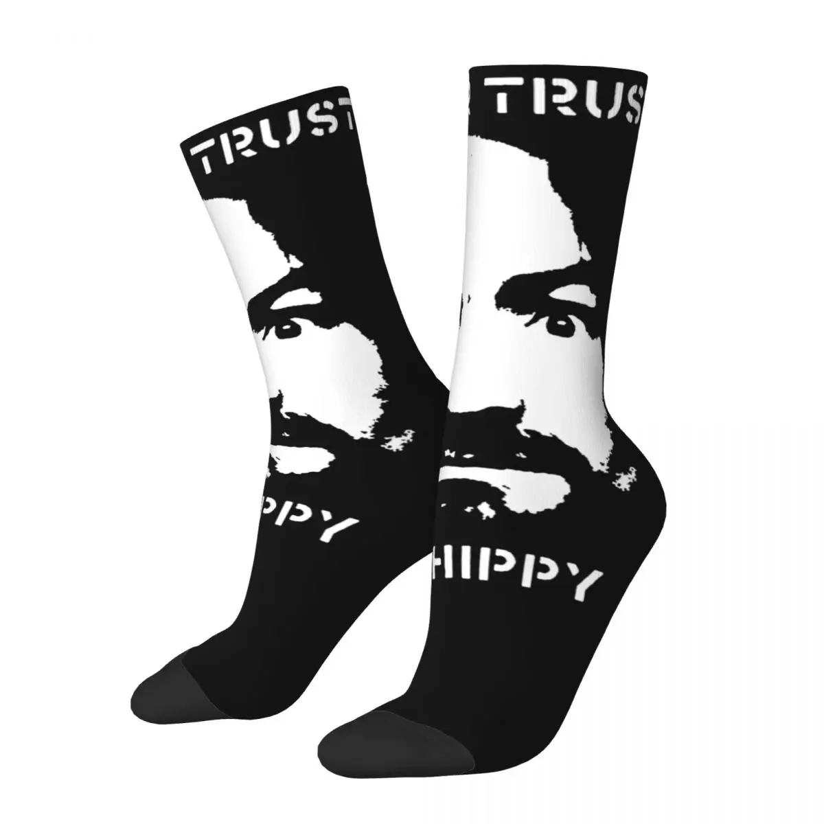 Band Punk Rock Sex Pistols Never Trust A Hippy Gift Crew Socks Accessories for Men Flexible Sock