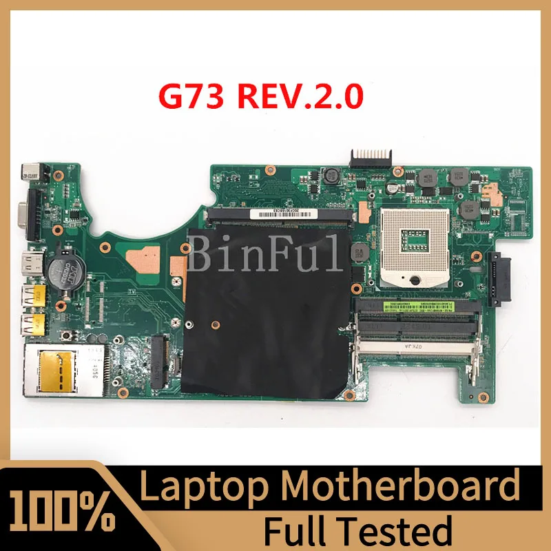 

G73 REV.2.0 Mainboard For Asus Laptop Motherboard SLGZS PM55 100% Full Tested Working Well