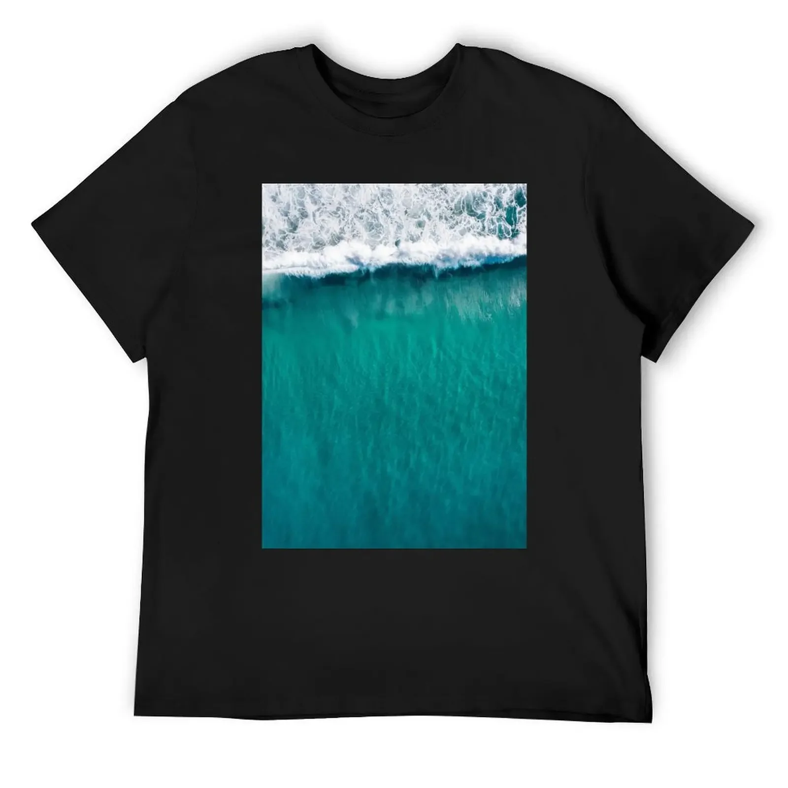 

Blue Ocean Waves T-Shirt vintage customs design your own compression shirt men