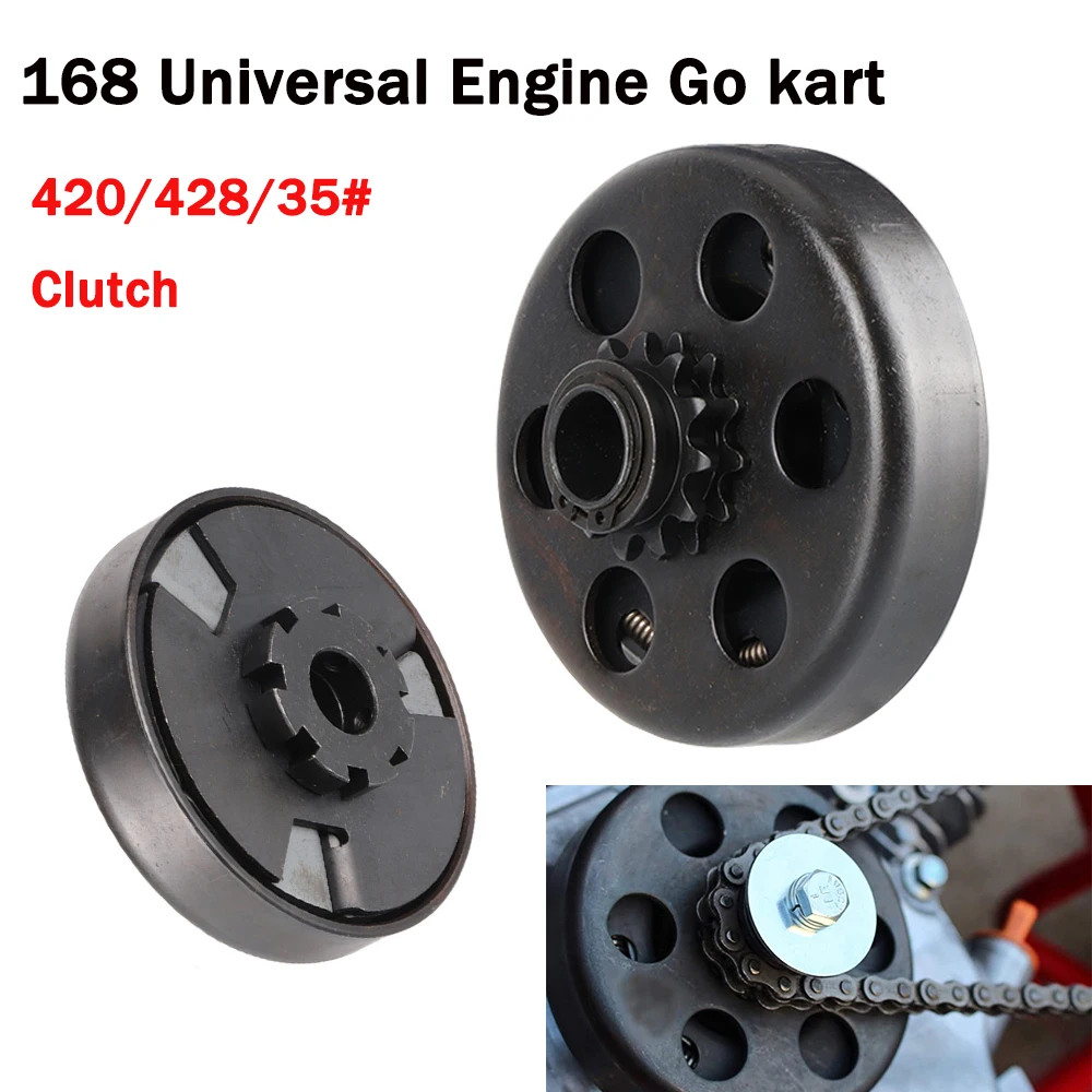 

420/428/35# 10/11/12/13/14/18T Teeth 16/19/20/25.4mm Centrifugal Automatic Clutch Suitable For GO Kart Fun Kart MiNi Bike Engine