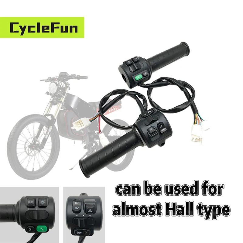 

Дроссельный усилитель (акселератор) Hall Type T08 0-5В с тремя скоростями, функциями заднего хода, парковочного света и звукового сигнала для электросамокатов и мотоциклов