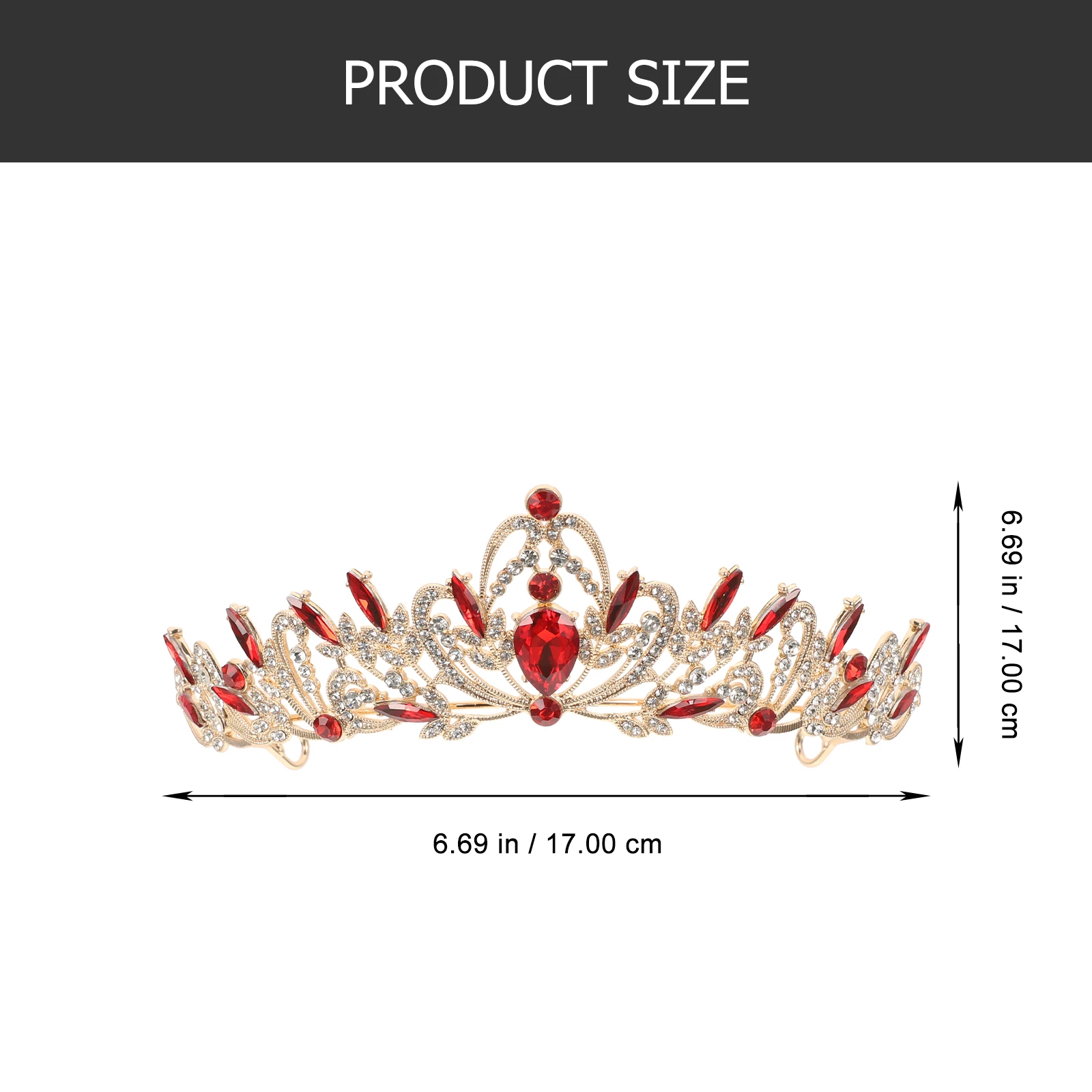 

Sparkling Rhinestone Tiara Bridal Crown Wedding Headband Elegant Hair Accessory For Party Women Girls Headpiece