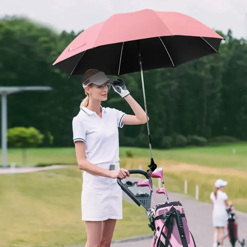 مظلة خارجية محمولة مع مشبك، يمكن استخدامها في سيناريوهات مختلفة، دوران 360 درجة، قابلة للتعديل، مقاومة للحرارة والشمس، مناسبة للتخييم، وكراسي الشاطئ، والكراسي المتحركة، والفناء، وما إلى ذلك