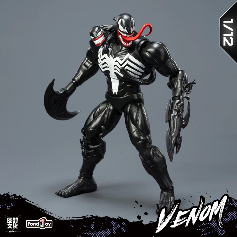 Figura de acción genuina de Fondjoy Venom, colección de figuras de Anime a escala 1/12, modelo de estatua, Kit de modelo de plástico para entusiastas de los juguetes