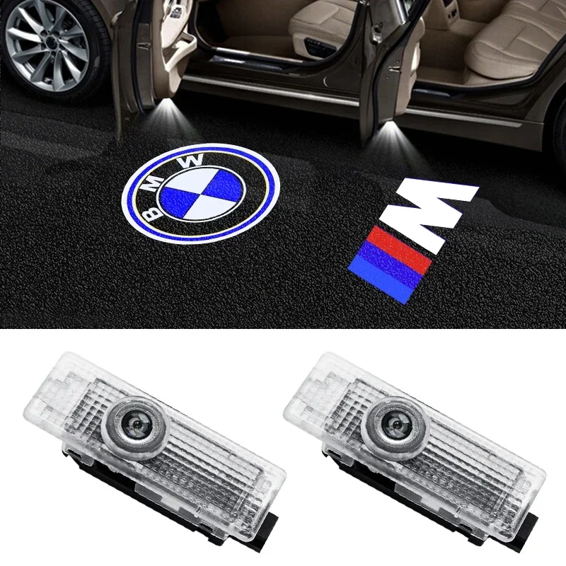 2X For BMW E90 E60 F30 F10 E87 X5 E70 E92 E91 GT Z4 X1 X3 X4 LED Car Door Warning Welcome Logo Projector Light Laser Shadow Lamp