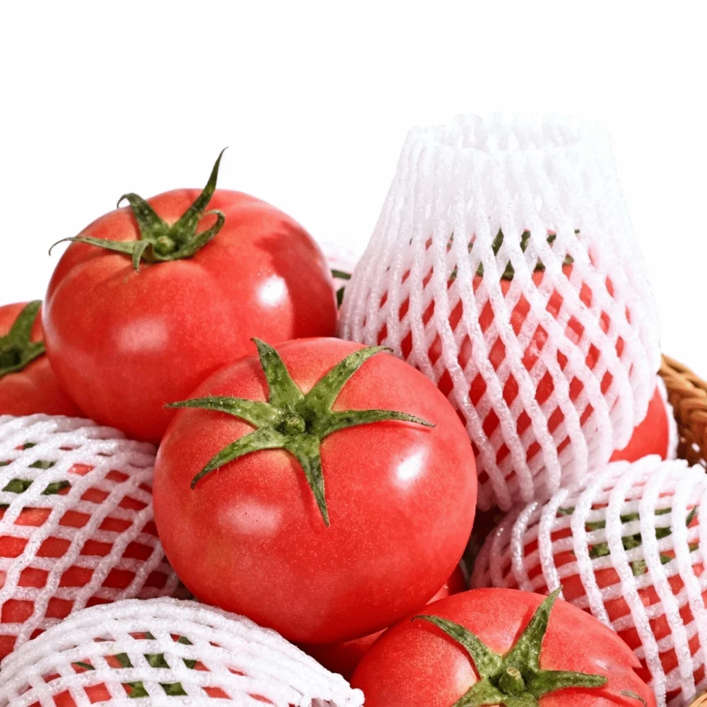 Approx. 370pcs Transport Packaging Fruit Protect Mesh Sleeve Anti-squeeze Shockproof Vegetable Protect Mesh Sleeve 14*7cm