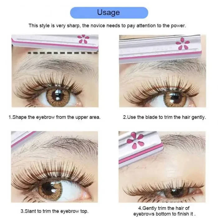 5 stücke Augenbraue Epilierer Sets für Frauen Make-Up Schönheit Augenbrauen Haar Entfernung Styling Werkzeug Stahl Klinge Gesichts Sourcil Razor Trimmer – Detail 8