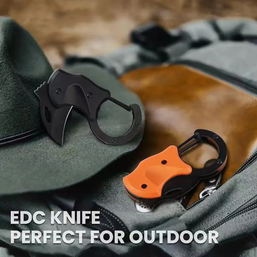ใหม่ Mini กลางแจ้งแบบพกพามีดอเนกประสงค์ Mountaineering Hook Mini พับ Claw เปิดกล่องสร้อยคอความแข็งสูงมีด
