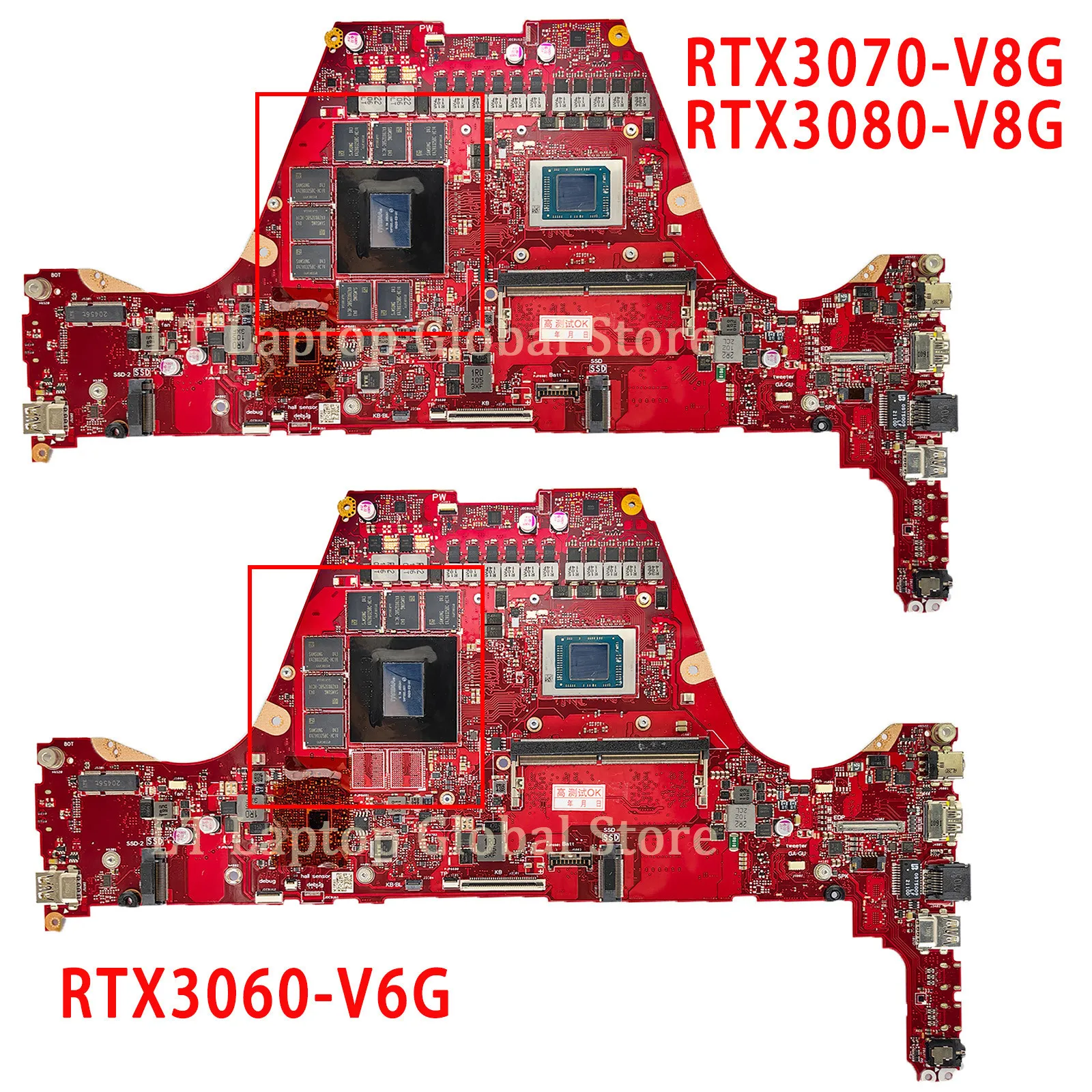 LT Laptop GA503QM motherboard For ASUS Zephyrus GA503QM GA503QR GA503QS Laptop Motherboard R7 R9 8G RAM RTX3060 RTX3070 RTX3080