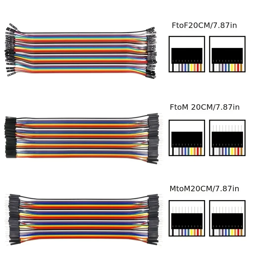 

40PIN 20CM Dupont Line между мужчинами, женщинами и мужчинами, перемычкой, кабелем Dupont для Arduino DIY KIT