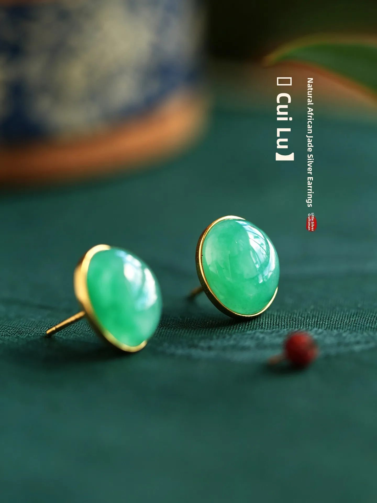 natural-african-turquoise-pure-silver-earrings-women's-green-emerald-stone-ear-jewelry-handmade-decorative-fashionable-allerg