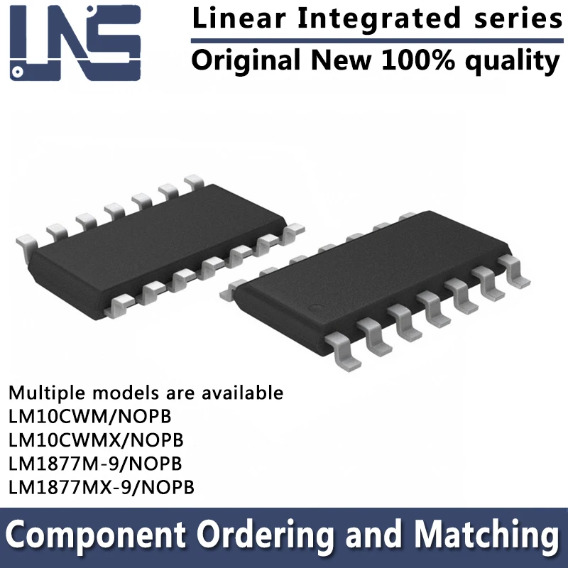 1PCS LM10CWM/NOPB LM10CWMX/NOPB LM1877M-9/NOPB LM1877MX-9/NOPB SOIC-14 7.50MM Linear amplifier