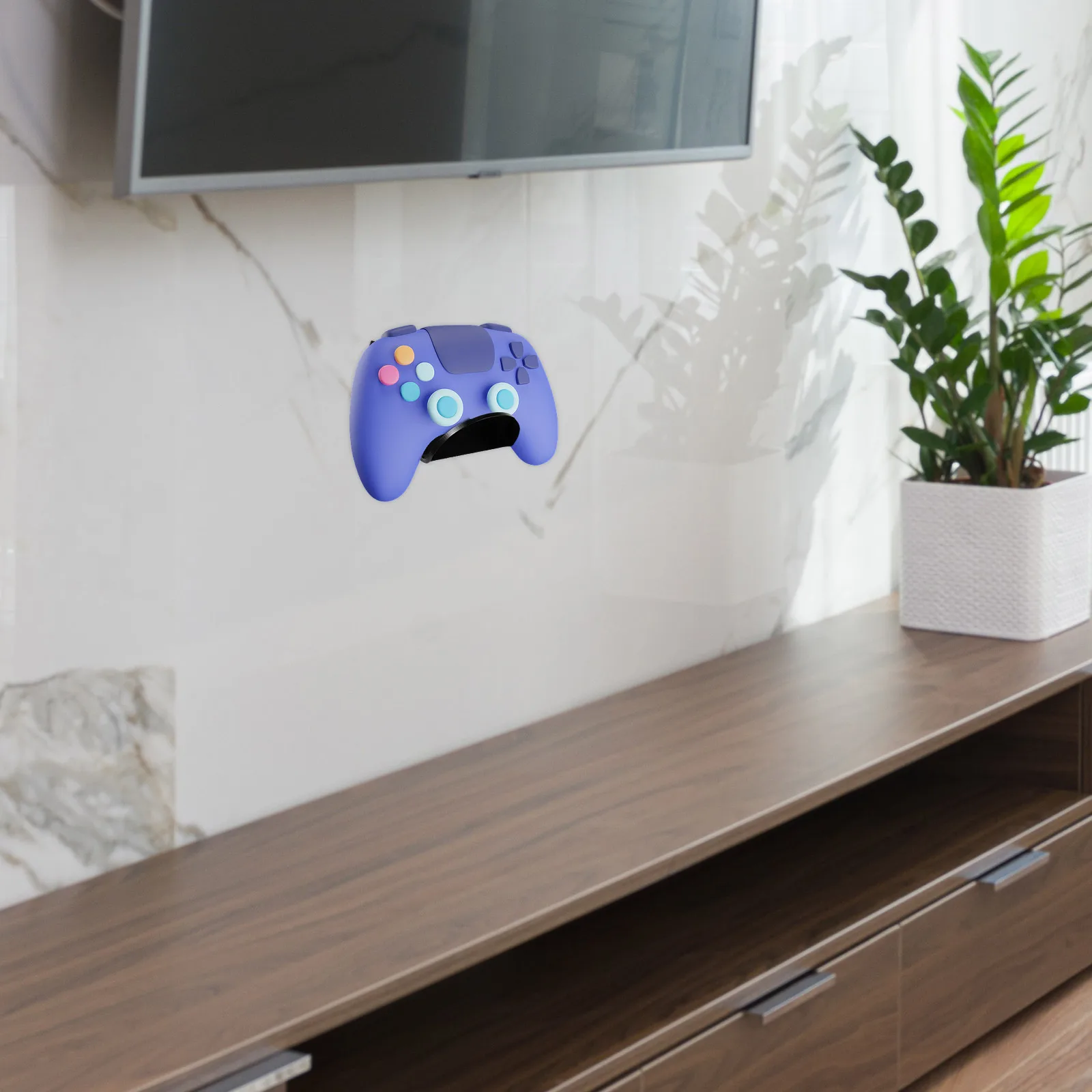 

Wall Mount Controller Bracket Black Gaming Stand Storage Organizer For Switch Acrylic Material Space Saving Design