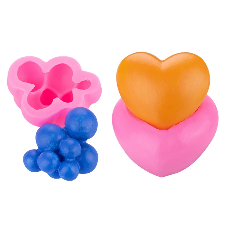 Three-dimensional Cloud Love Silicone Mold Handmade Soap Gypsum Scented Candle Mould A301