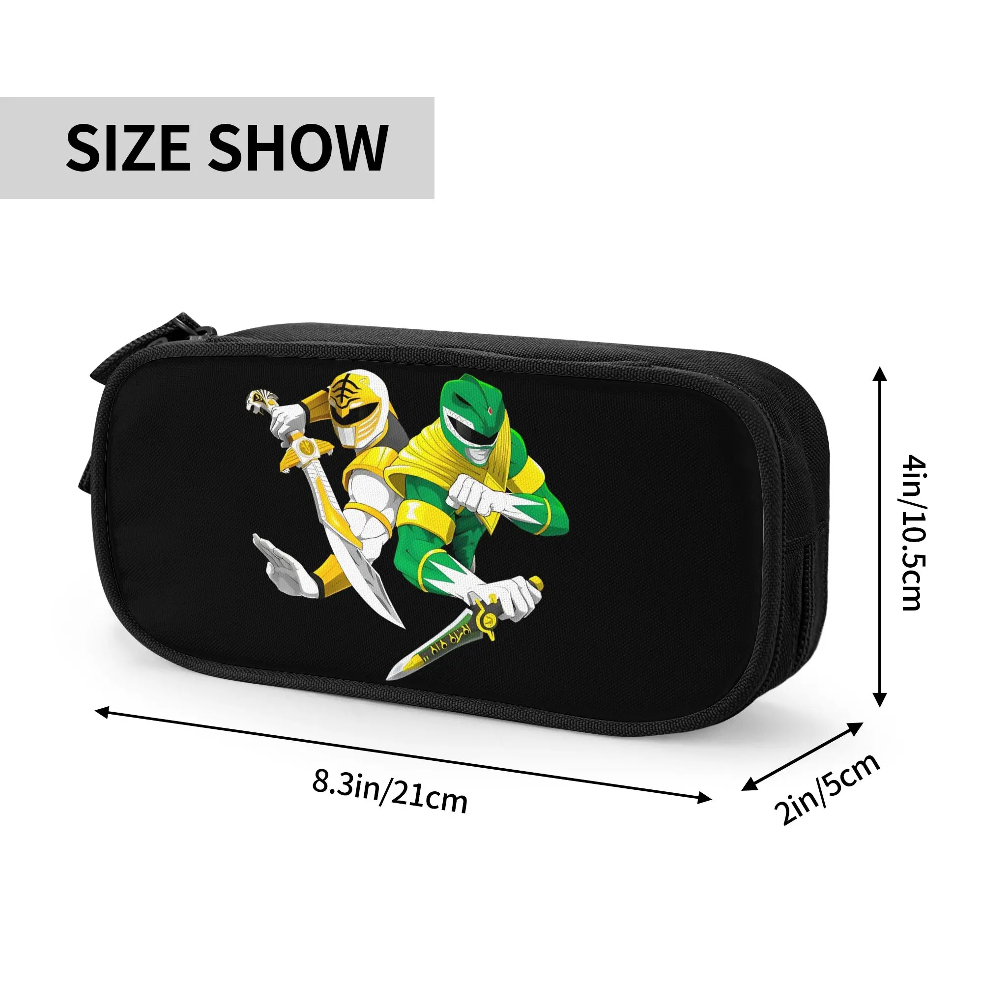 Large Capacity Bags for Child Cartoon Green And White Power Rangers  Handheld Study Bag for Boys Gilrs Kids