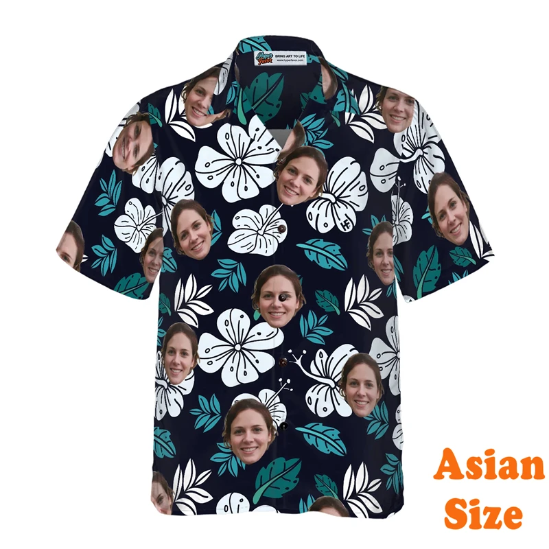 Humor Custom Avatar Hawaii Shirt For Men's Clothing Funny Personality Design Shirts 3D Print Fashion Unique Novel Blouse 2025