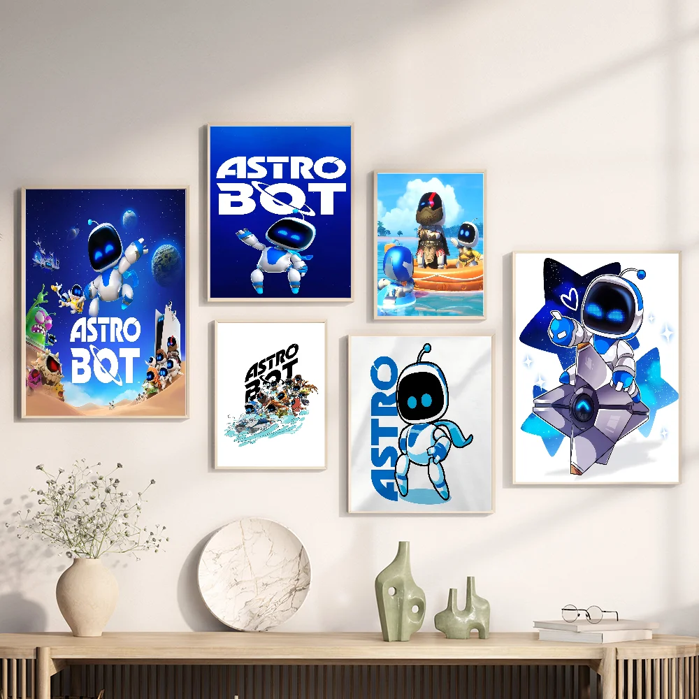 Game Astro Bot Movie Sticky Posters Vintage Room Bar Cafe Decor Nordic Home Decor