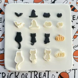 Halloween Series Mini Polymer Clay Cutter Cat/Hat/Pumpkin/Ghost Shaped Clay Cutting Molds For DIY Earring Jewelry Hand Tools