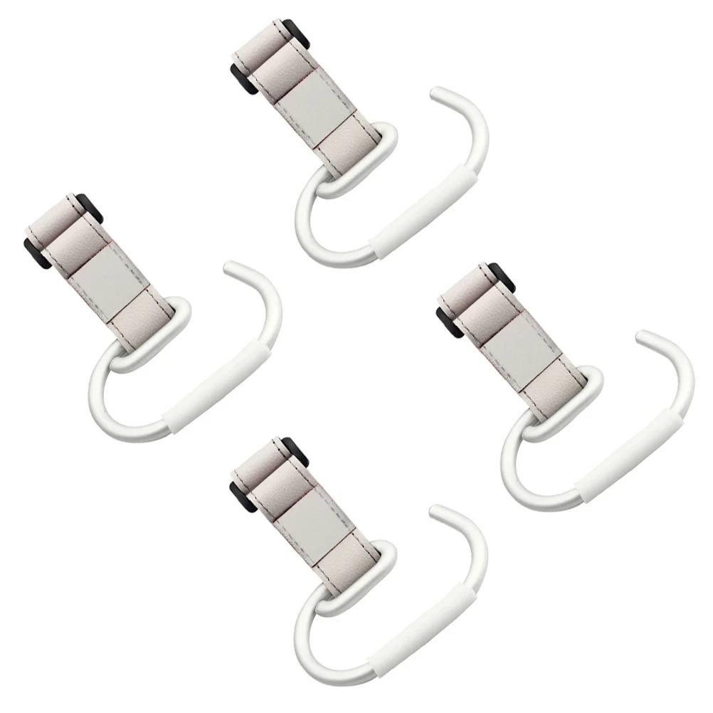 

4Pcs Stroller Hanger Set Strong Load-Bearing Hook for Baby Carriage Diaper Pouches Groceries Umbrellas Walking Rollators Bike
