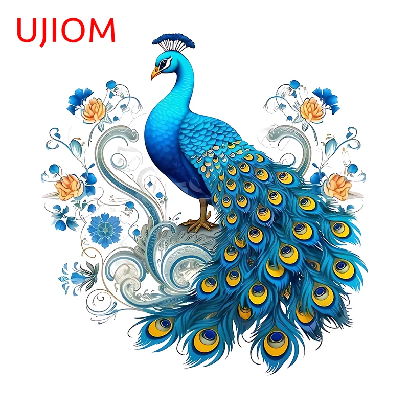 UJIOM Peacock Wall Sticker Windows Refrigerator Personality Waterproof Vinyl Decal High Quality Wallpapers For Kids Home Decor
