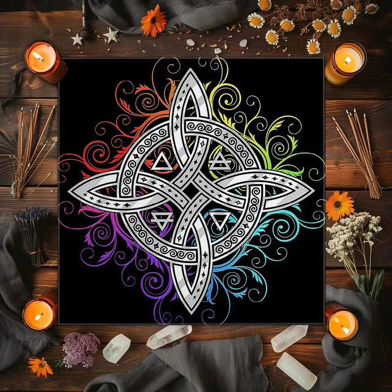 Tarot Clothes for Table Tarot Cloth Neutral Random 1 piece 1 piece, magic Celtic witch printed tablecloth, card mat cloth,