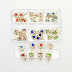 30pcs Crystal Nail Rhinestones Magic Wand Warriors Heart Planet Nail Charms Jewelry Parts Gems Nail Art Decorations Accessories