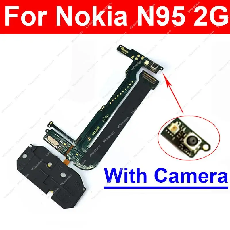 LCD Screen Connector Flex Cable Board For Nokia N95 2GB 8GB Keypad PCB Flat with Front Camera Flex Ribbon Replacement Parts