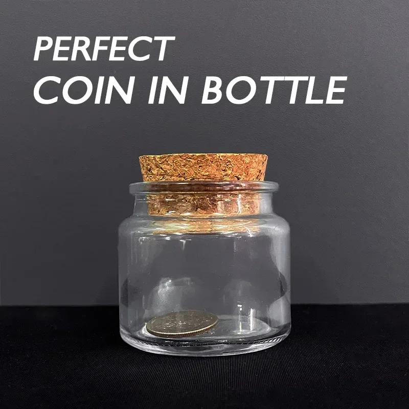 

Perfect Coin in Bottle Stage Magic Tricks Ultimate Coin-in-Bottle Coin Penetrate into Glass Bottle Magia Magicians Prop Gimmick