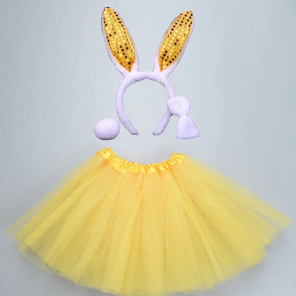 

Rabbit Bunny Costume Tutu Set Animal Fancy Dress Costume Kit Halloween Party Dress Up Accessories